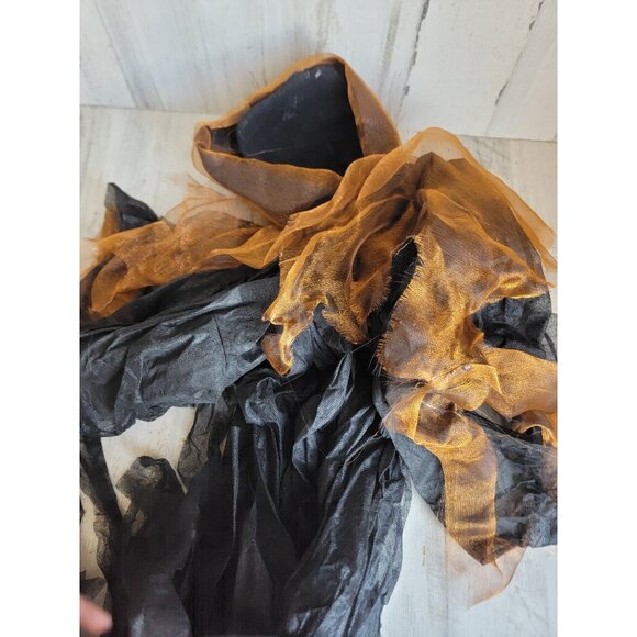 Orange grim reaper hanging prop Halloween decor web spider - Picture 6 of 9